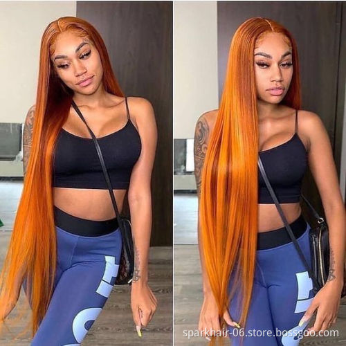 SPARK Highlight Wigs Ombre 4*4 Closure 13*4 front Wigs Real Human Hair Wigs